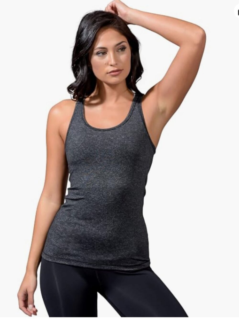 90 Degree by Reflex Women’s Size Medium Power Flex Racerback Tank Top Charcoal